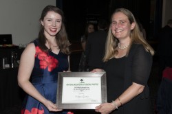 NEDGP Chair Dr Michelle Guppy with 2017 prize winner Dr Emma Gordon