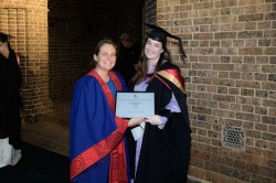 Charlotte Cornwell presented with 2022 Robert French prize for Surg by Associate Prof Michelle Guppy in 2023